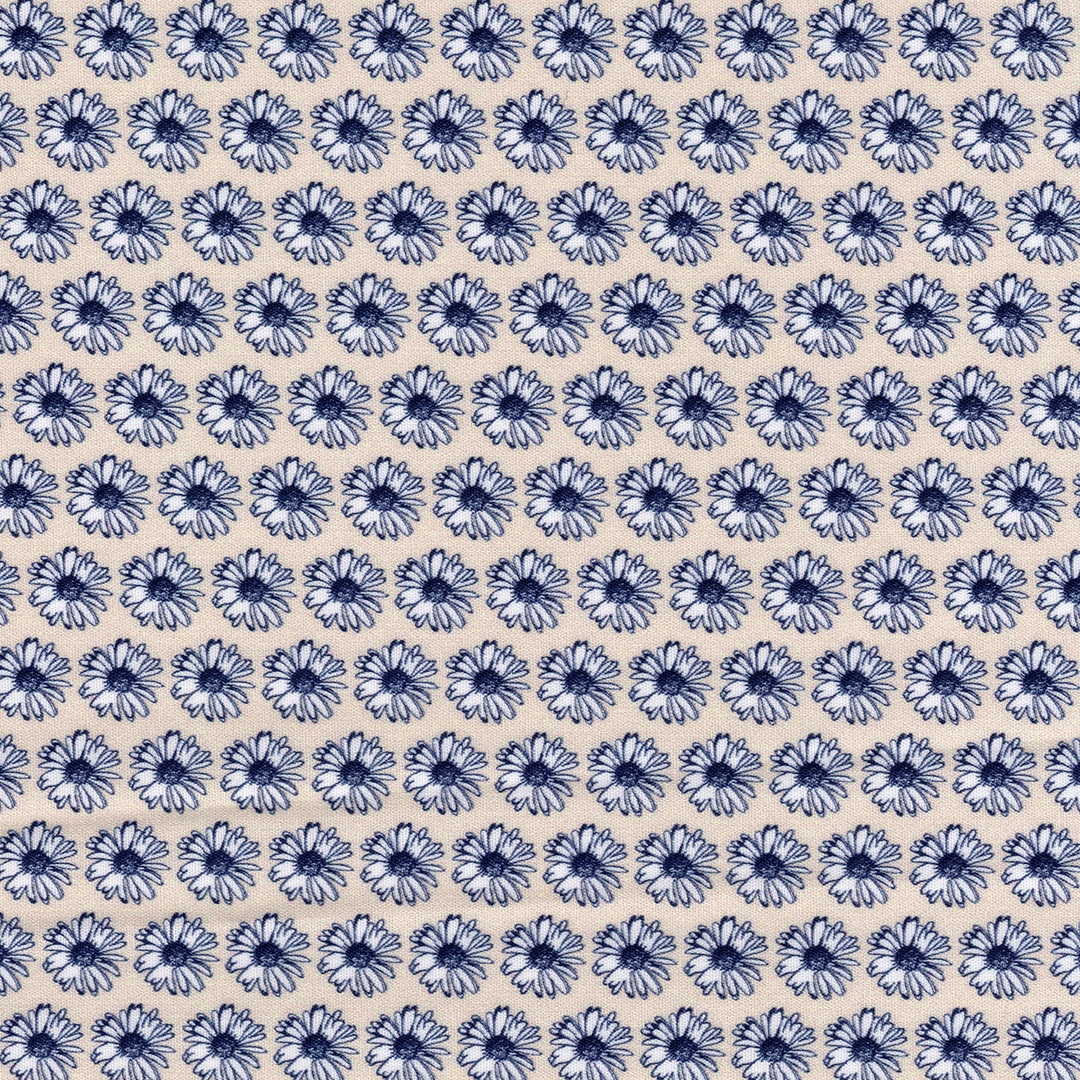 Blue, Cream & White Floral